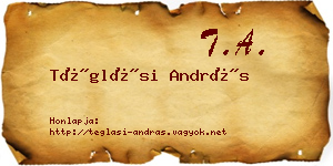 Téglási András névjegykártya