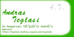 andras teglasi business card